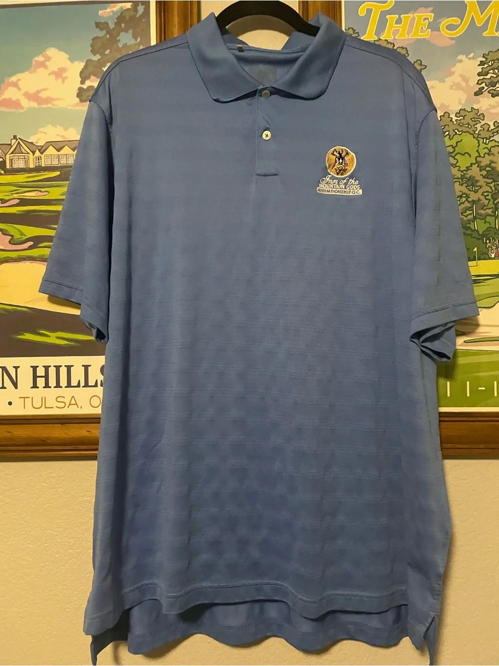Adidas Golf Polo Shirt Men 2XL Blue Inn of the Mountain Gods MCOOL Golf Polo